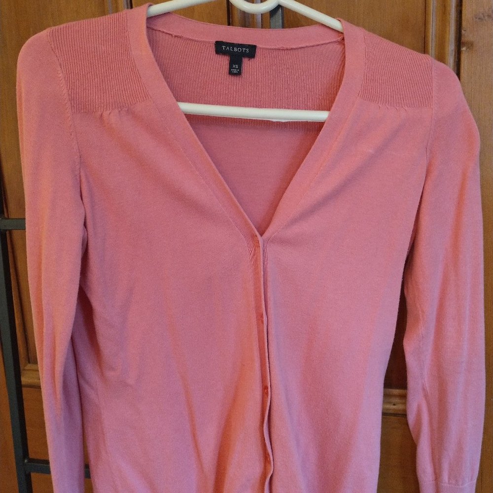 talbots pink sweater